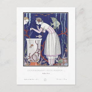 Postale Plaque de mode Art déco par George Barbier Carte p