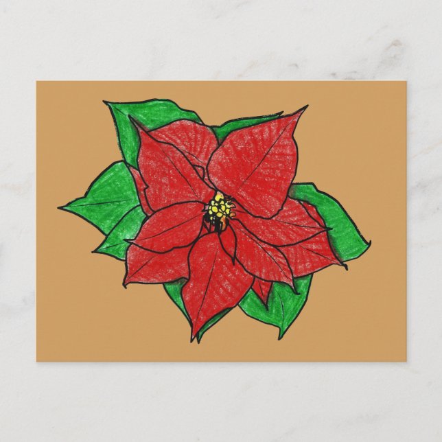 Postale Poinsettia No. 1 Carte postale. (Devant)