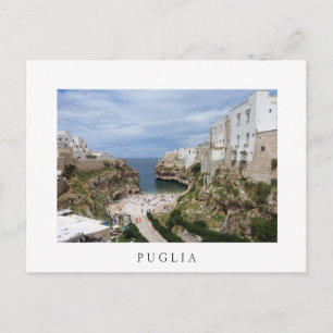 Postale Polignano a Mare ville plage, Pouilles carte posta