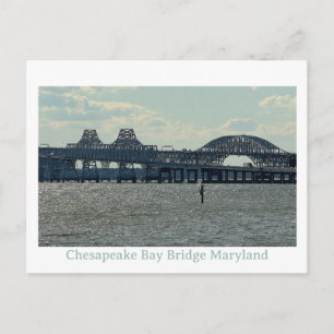 Postale Pont de la baie de Chesapeake Maryland Carte posta