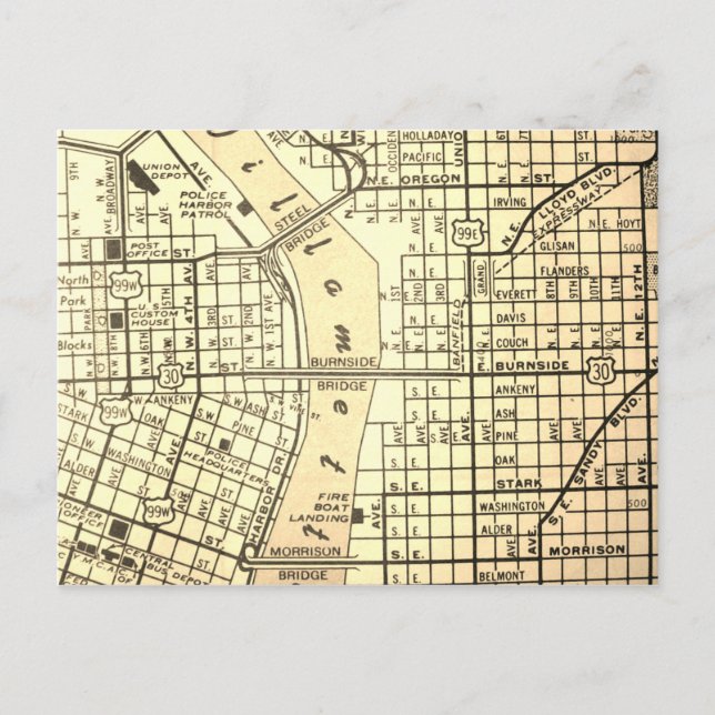 Postale Portland, OU Carte Vintage (Devant)