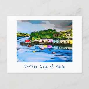 Postale Portree Isle of Skye Scotland peinture Carte posta