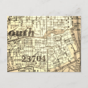 Postale Portsmouth, VA Carte Vintage