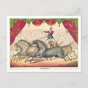 Postale Poster de cirque vintage pour Horse Act Carte post