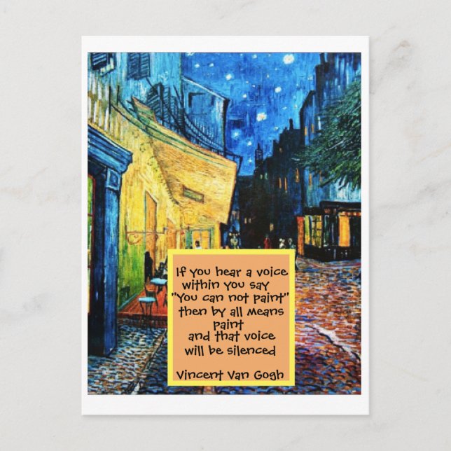 Postale Poster Impressionniste Art Peinture Citation Carte (Devant)