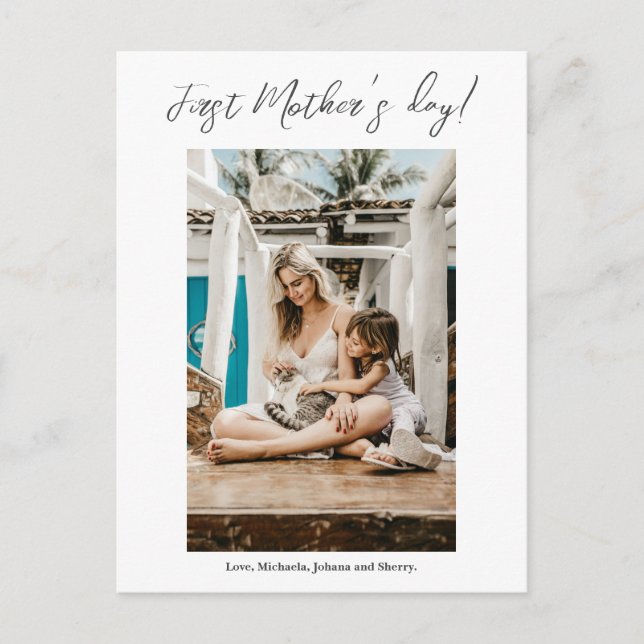 Postale Premier Carte photo de la fête des mères (Devant)