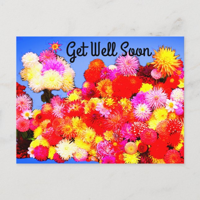 Postale Prompt rétablissement Divers Dahlia #2-2 Carte pos (Devant)