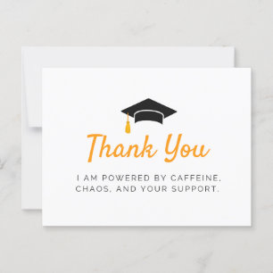 Postale Propulsé par la Carte de remerciements de la caféi