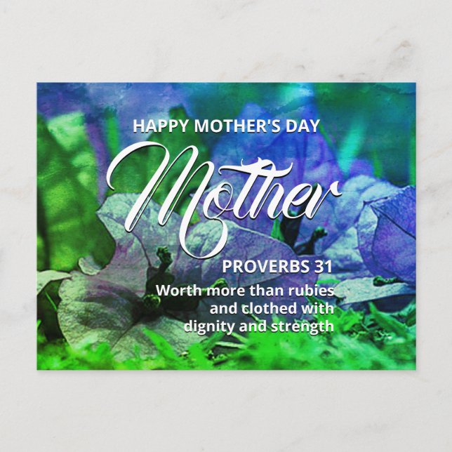 Postale PROVERBS 31 Floral Happy Mother's Day Carte postal (Devant)