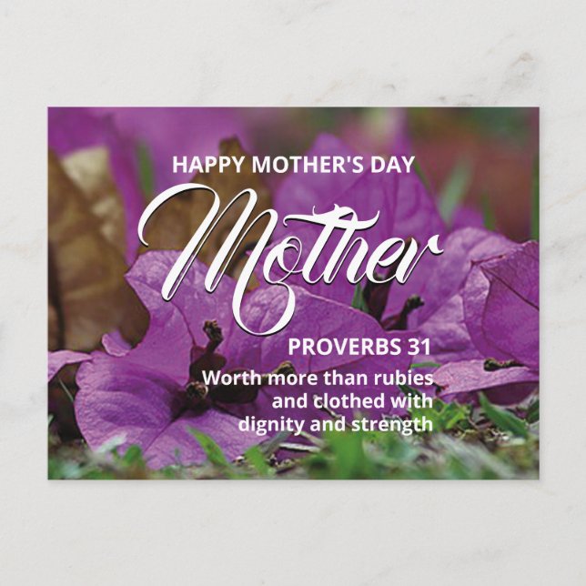 Postale PROVERBS 31 Floral Happy Mother's Day Carte postal (Devant)