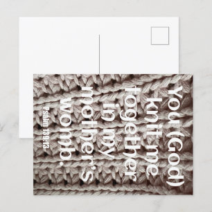 Postale Psaume 139:13 Tu me tricotais ensemble carte d'écr