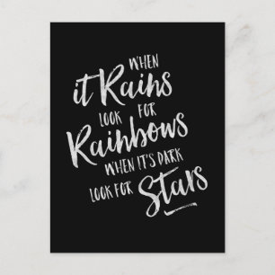 Postale Quand il pleut - Carte Inspiration