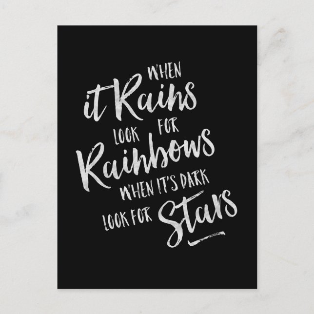 Postale Quand il pleut - Carte Inspiration (Devant)
