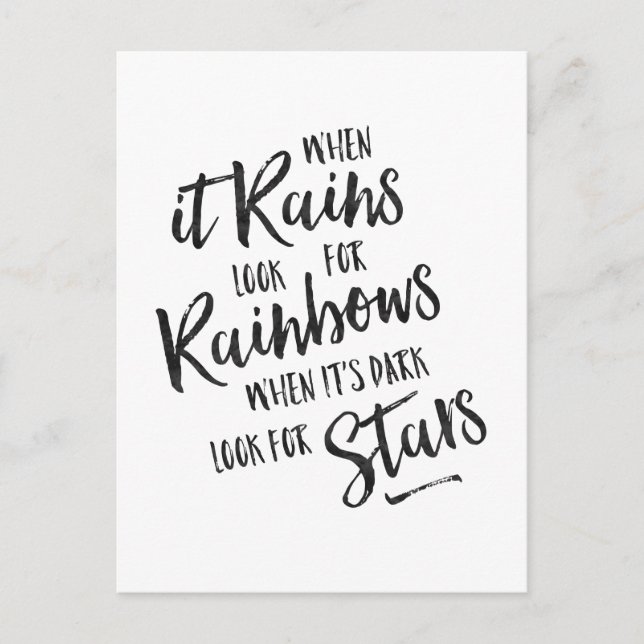 Postale Quand il pleut - Carte Inspiration (Devant)