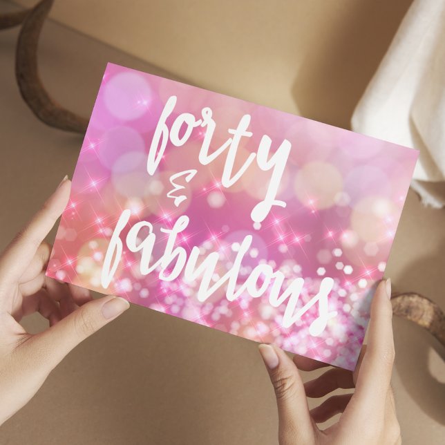 Postale Quarante & Fabuleux - Carte d'anniversaire 40 ans (Créateur téléchargé)