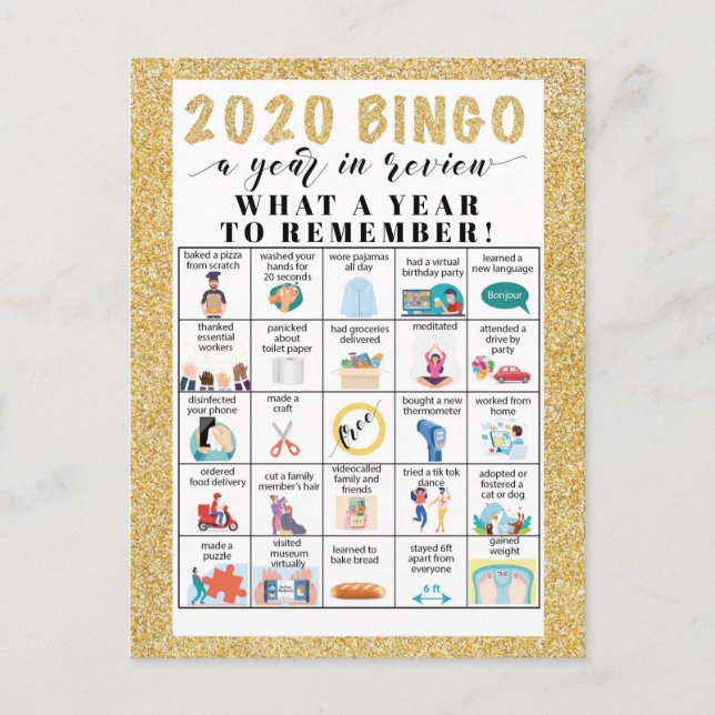 Postale Quelle année d'activités de quarantaine Carte post (Devant)