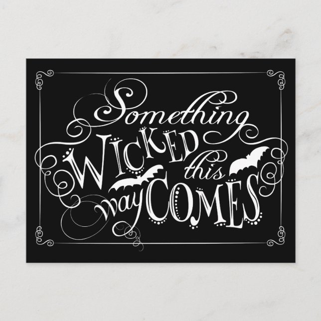 Postale Quelque Chose De Mal De Cette Façon Venait Carte P (Devant)