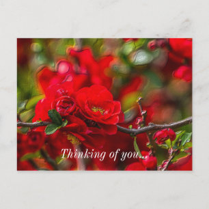 Postale Quince Branch Painterly Penser De Vous Carte Posta