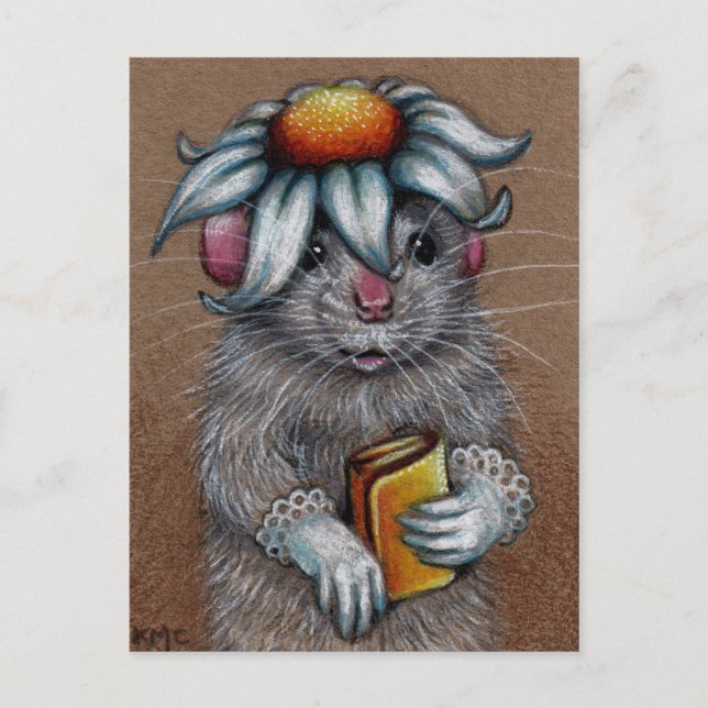 Postale Rat in Daisy Casquette et Gants de dentelle Carte  (Devant)