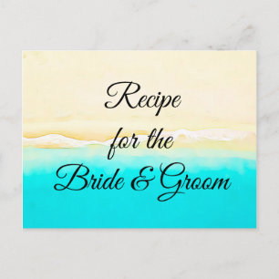 Postale Recette Carte Ocean Shore Beach Mariage à thème