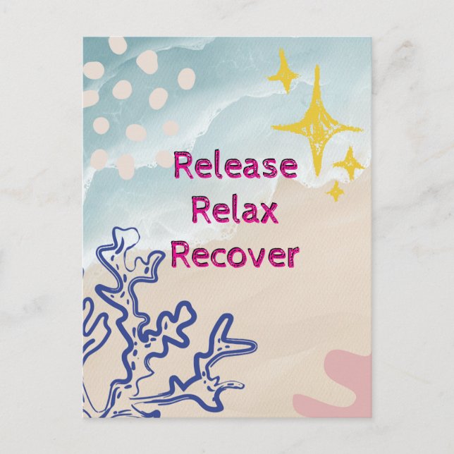 Postale Relax. Récupérer sur une carte plate (Devant)