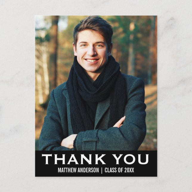 Postale Remerciements de fin d'études Photo moderne Carte  (Devant)