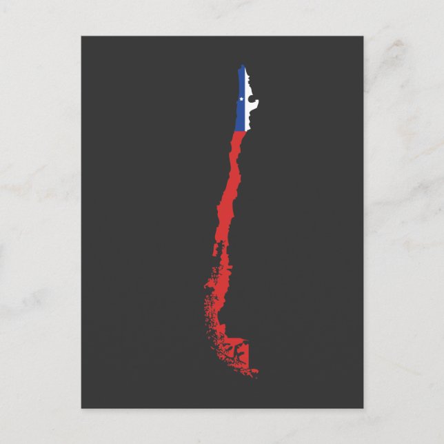Postale République du Chili Amérique du Sud Carte Drapeau  (Devant)
