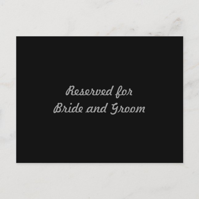Postale Réservé pour la carte de mariée et de chambre (Devant)