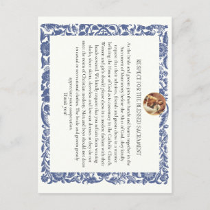 Postale Respect pour la carte de la Modestie du sacrement 