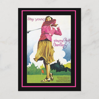 Postale Restez jeune ! Jouez au golf en Allemagne Carte p