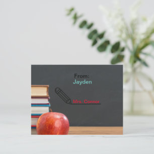 Postale Retour à l'année scolaire carte d'appréciation du 