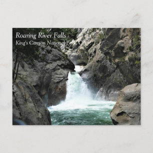 Postale Roaring River Falls, King's Canyon, CA Carte posta