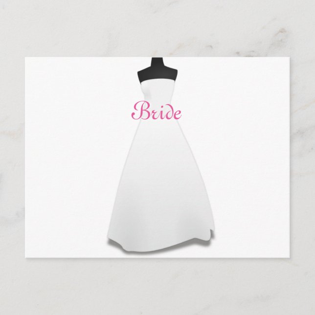 Postale Robe de mariée thème robe de mariée blanche Carte  (Devant)