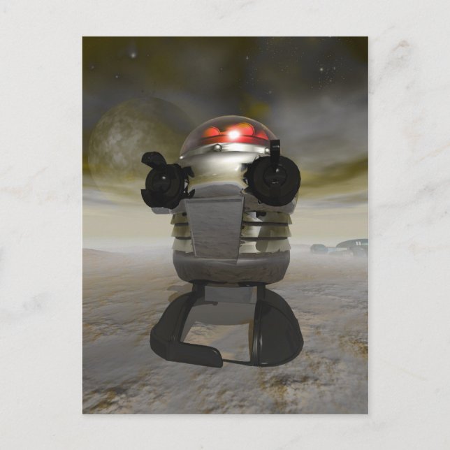 Postale Robot de jouets sur une planète Alien Carte postal (Devant)