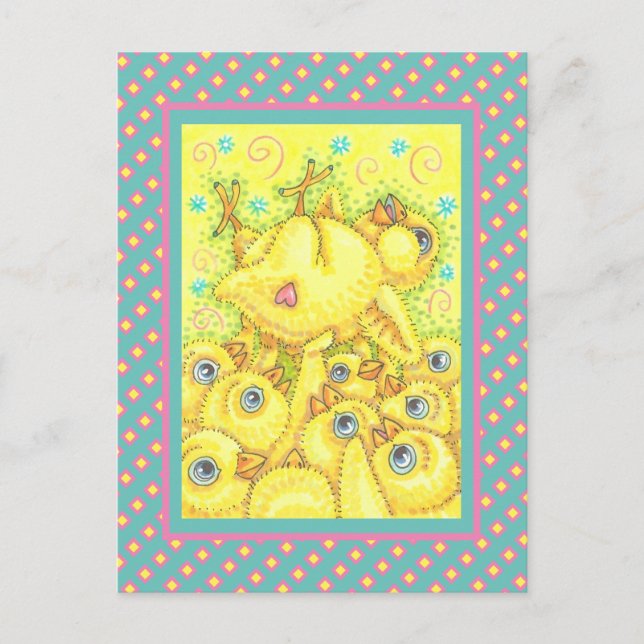 POSTALE ROCK N ROLL CHICK, CARTE POSTCARD PIT MOSH PRINTEM (Devant)
