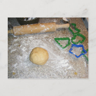 Postale Rollin in Dough Cookie Baking Foody Food Carte pos