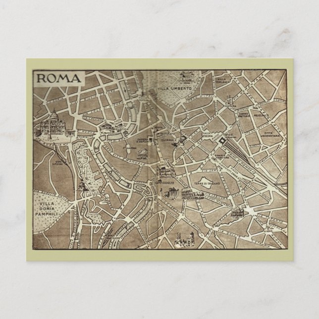 Postale Rome, Carte datant de la fin du 19ème siècle (Devant)