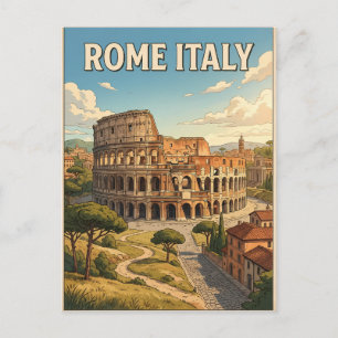 Postale Rome Italie Anime Vintage Carte de Voyage