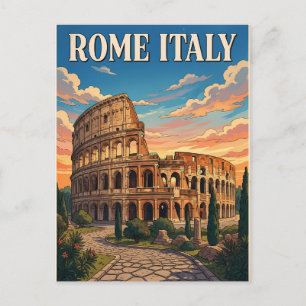 Postale Rome Italie Anime Vintage Carte de Voyage