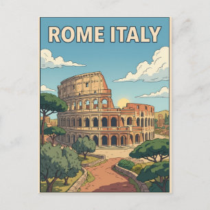 Postale Rome Italie Anime Vintage Carte de Voyage