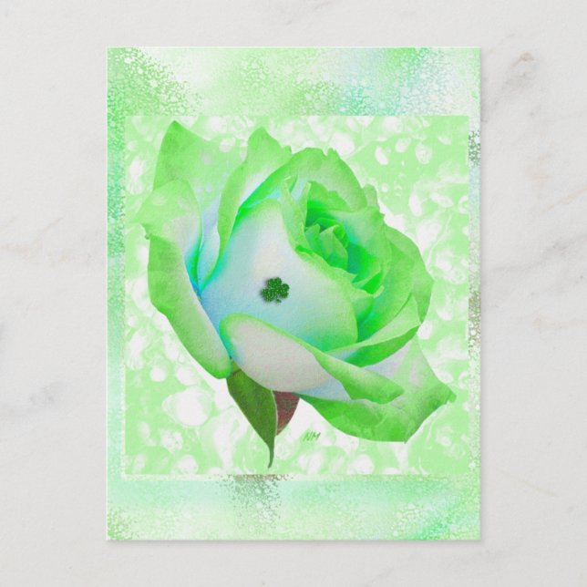 Postale Rose irlandais et anniversaire ! Carte (Devant)