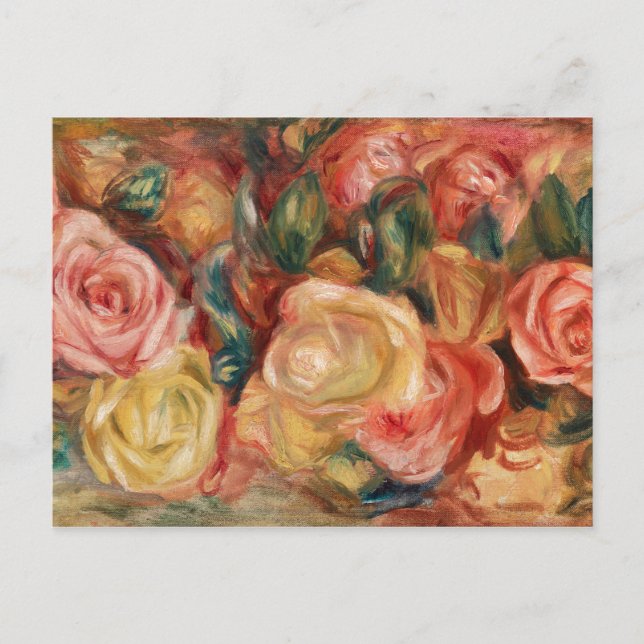 Postale Roses par Renoir Impressionist Painting Carte post (Devant)
