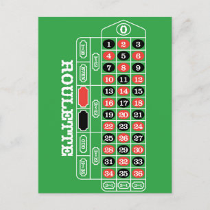 Postale Roulette Table - Casino Gamme Pour Gagner Carte Po