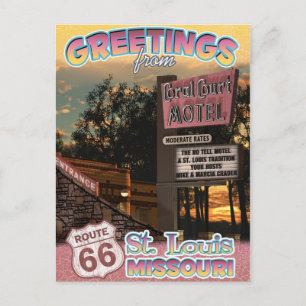 Postale Route 66 Salutations St Louis Missouri Carte posta