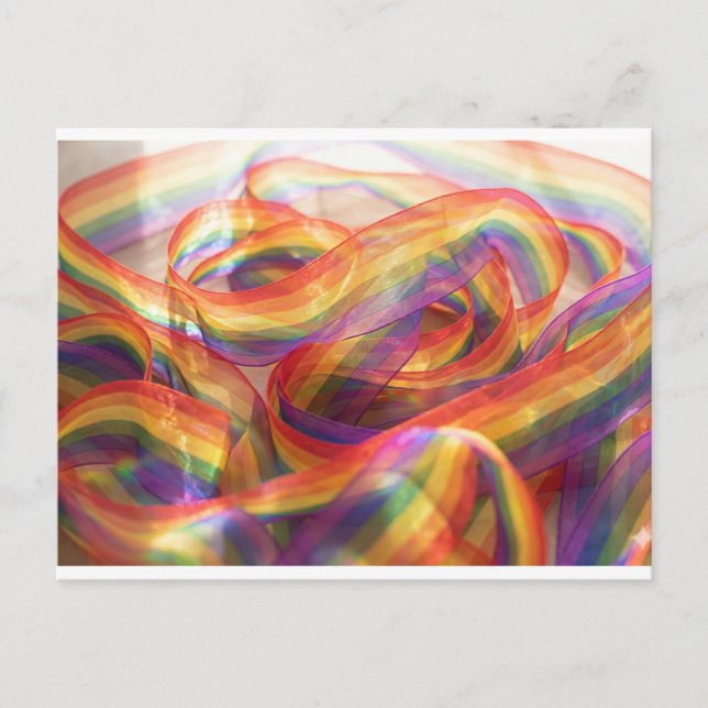 Postale Ruban arc-en-ciel en cascade transparent. carte po (Devant)