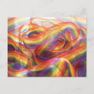 Postale Ruban arc-en-ciel transparent en cascade. carte po