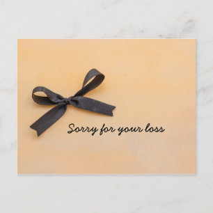 Postale Ruban noir désolé pour votre carte de perte