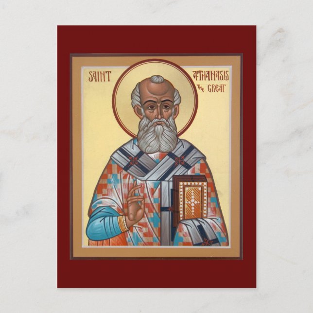Postale Saint Athanase la grande carte de prière (Devant)