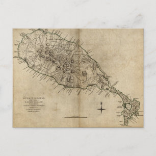 Postale Saint Christopher (Saint-Kitts), carte des Caraïbe