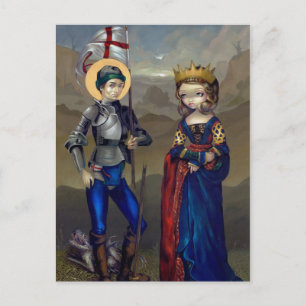 Postale " Saint George et la princesse Sabra" Carte postal